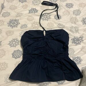Navy blue peplum top!